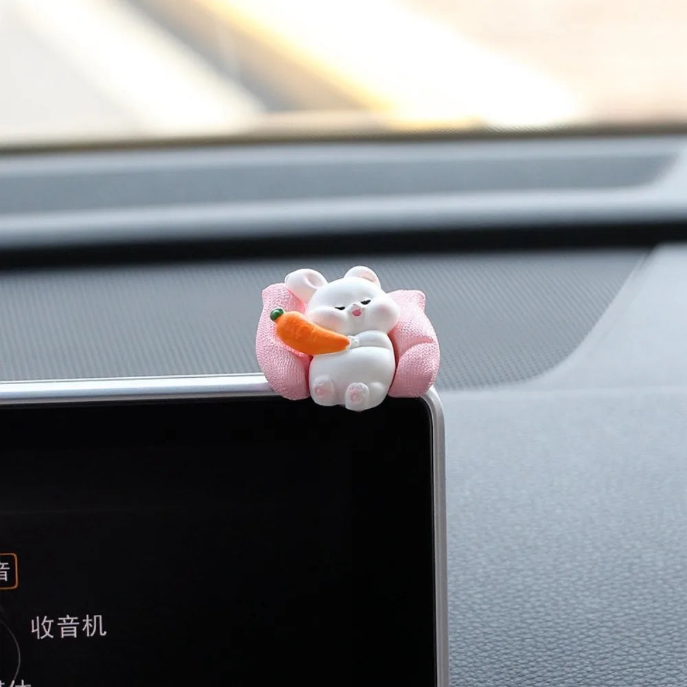 Cute Cars Accessories Funny Kawaii Animal Ornament Auto Central Control Screen Rearview Mirror Decor Car Accessories Interior