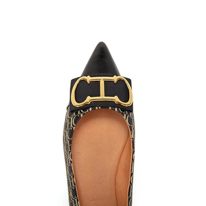 CHCH Women's Lefu Shoes New Spliced Pointed Anti slip Flat Casual Shoes Business Shoes