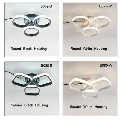 LED Ceiling Light Modern 3 Rings Ceiling Lamp for Bedroom Living Room Bathroom Entrance Corridor Ceiling Kitchen Lighting