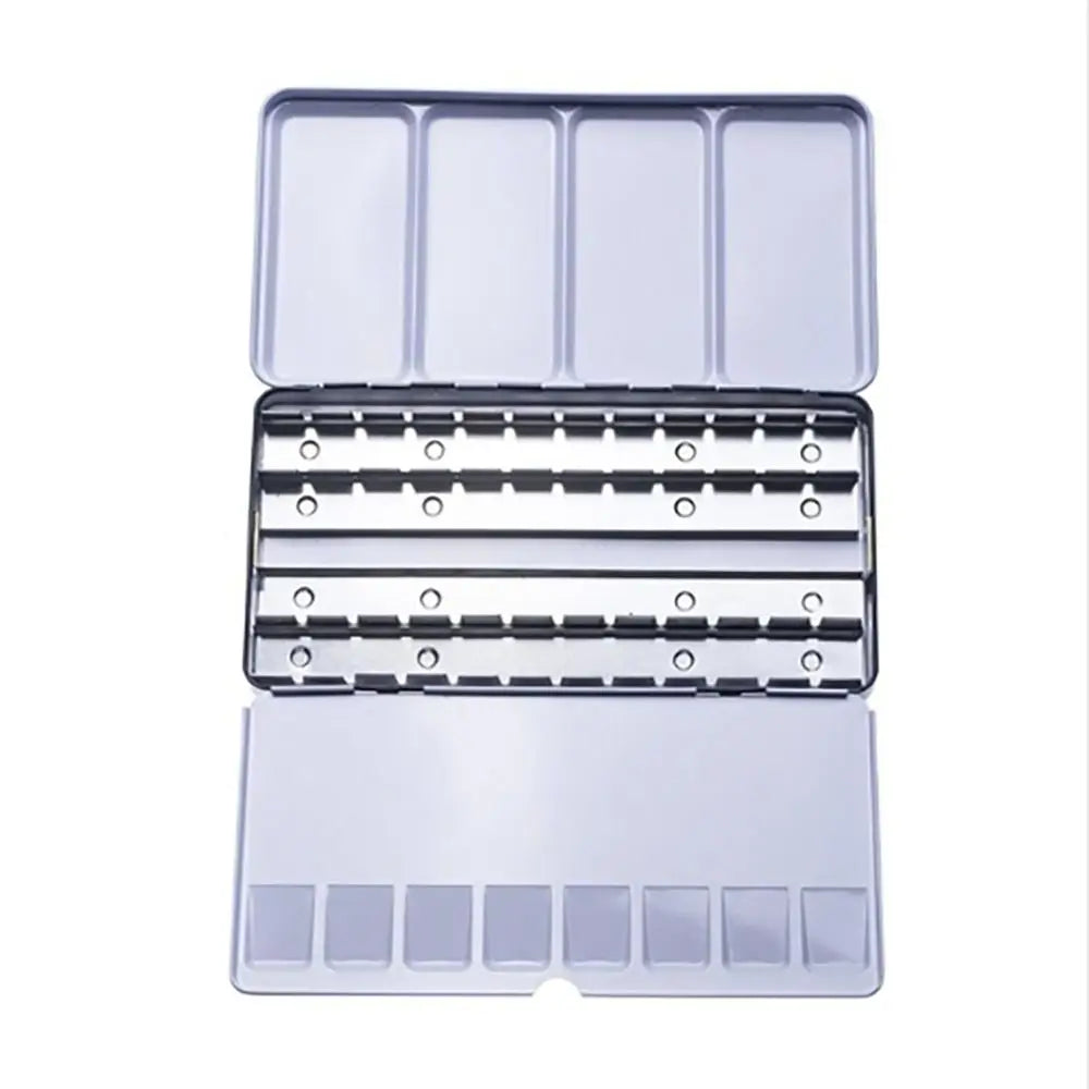 Art Supplies Creative Empty Paint Palette Watercolor Storage Case Pigment Box Grids Slots Painting Tools Drawing Supplies