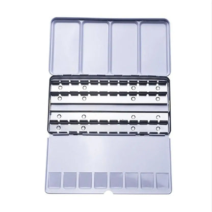 Art Supplies Creative Empty Paint Palette Watercolor Storage Case Pigment Box Grids Slots Painting Tools Drawing Supplies