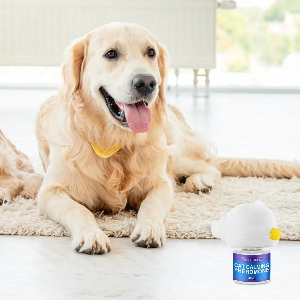 Pet Pheromones Calming Diffuser 30-Day Refill Calming Spray for Cat Dog Calm Relaxing Pets Pheromone Plug-In Relaxants Start Kit