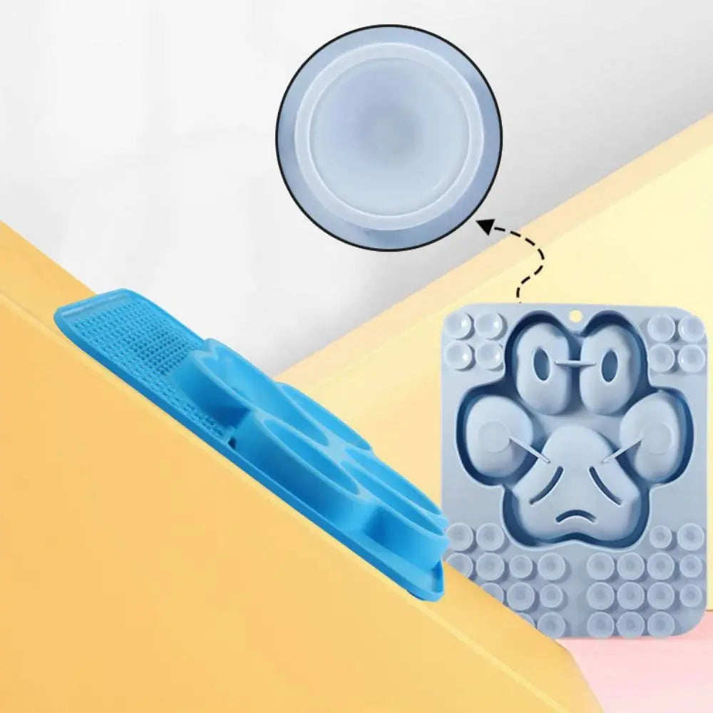 Multi-use Silicone Pet Slow Feeder Bowl Non-slip Choke-proof Pet Canning Lick Tray Portable Cat Food Bowl Food Container