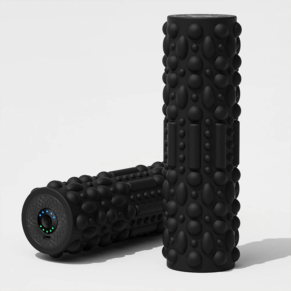 Electric Vibrating Foam Roller Yoga Column Rechargeable Exercise Roller 5 Modes Muscle Roller for Yoga Pilates