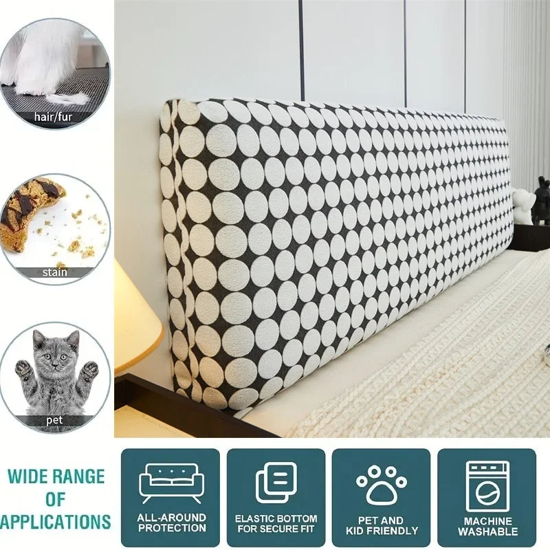 Headboard Bedhead Cover Dust Cover Double Bed Covers Durable Bed Back Protection Elastic All-inclusive Bedhead Cover Home Decor