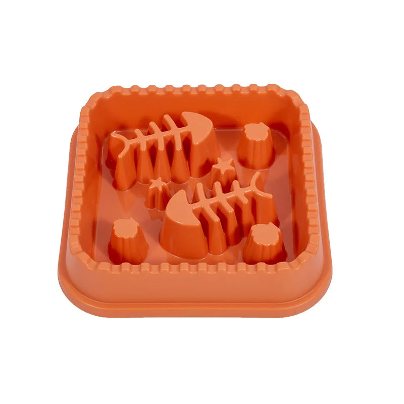 Pet Slow Food Bowl Anti-choking Feeder PP Plastic Dish Bowl Home Dog Eating Plate Anti-gulping Feeding Supplies