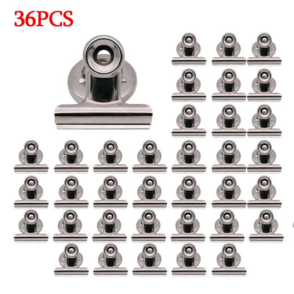 12/60pcs Fridge Strong Clips Magnets Scratch Free Detailed List Display Fastener Powerful Magnetic Paper Clip for Refrigerator