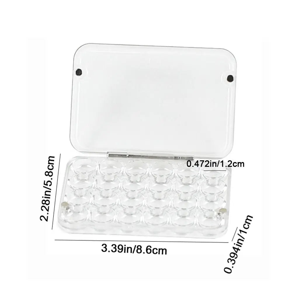 Art Supplies 24 Grids Mini Watercolor Palette Transparent Acrylic Watercolor Paint Tray Empty Sealed Paint Box Travel