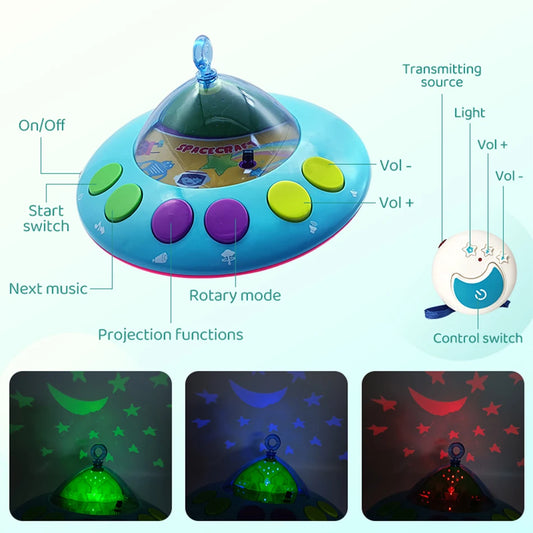 Musical Baby Crib Mobile with 108 Melody Lights Projection for Newborn Mobile for Crib Toys for Infants Remote Control Crib Toys