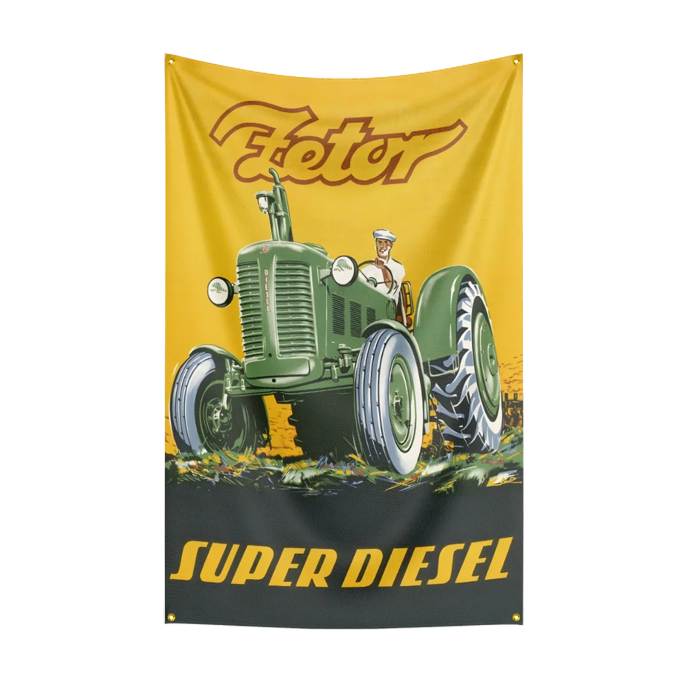 90x150CM TRACTORS-Z-ZETORs a.s. Agriculture Flag Polyester Printed Excavator Banner For Decor