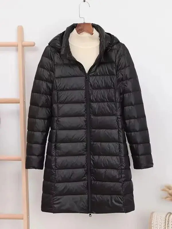 NewBang 5XL 4XL Hat Detachable Thick Long Down Jacket Women Winter Ultra Light Down Jacket Women With Hooded Down Coat Female