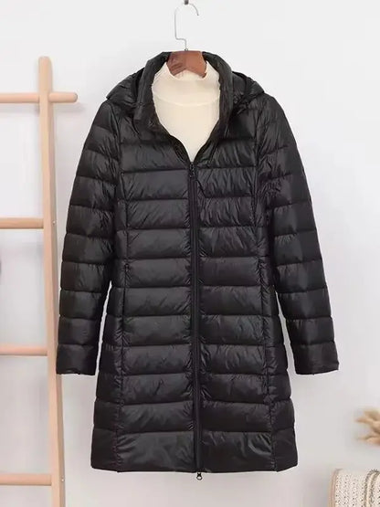 NewBang 5XL 4XL Hat Detachable Thick Long Down Jacket Women Winter Ultra Light Down Jacket Women With Hooded Down Coat Female