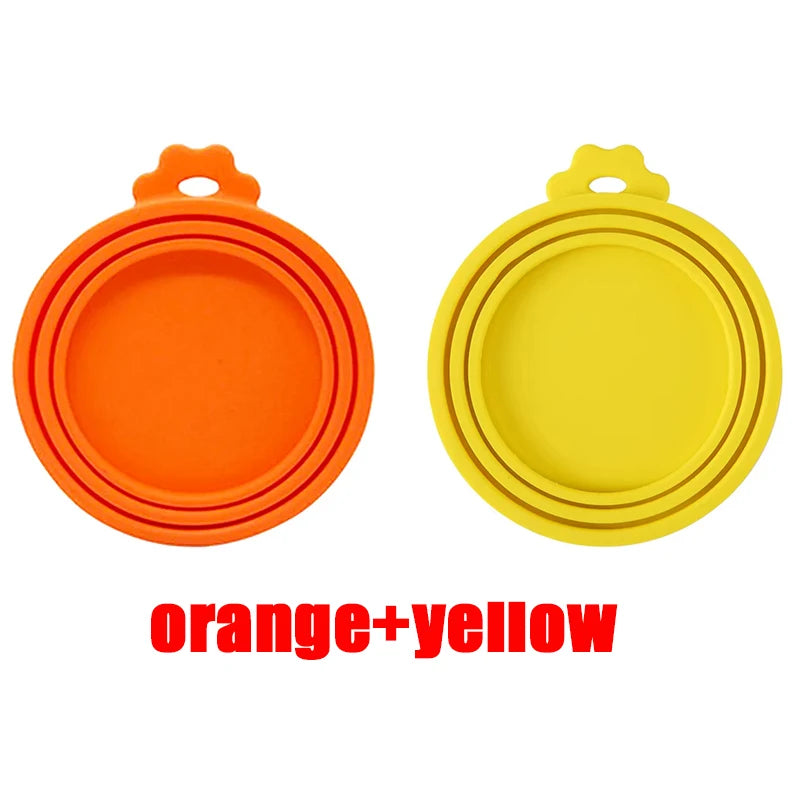 Reusable Pet Food Can Cover and Spoon Portable Dogs Cat Storage Tin Cap Lid Seal Cover Health Pet Supplies Pet Silicone Lids Can