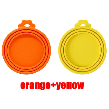 Reusable Pet Food Can Cover and Spoon Portable Dogs Cat Storage Tin Cap Lid Seal Cover Health Pet Supplies Pet Silicone Lids Can