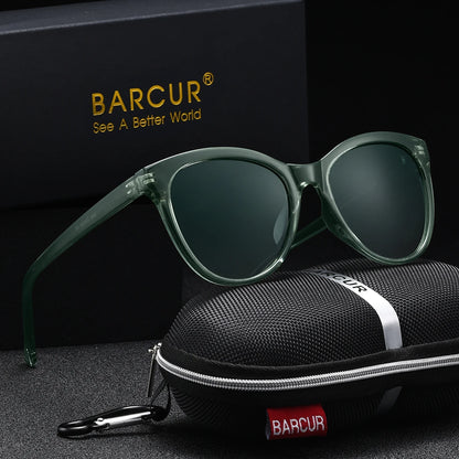 BARCUR 1 PCS Trendy Women's Pink Sunglasses PC Cat Eye Frame Fashion Apparel Accessories Men's and Women's Polarized Sunglasses