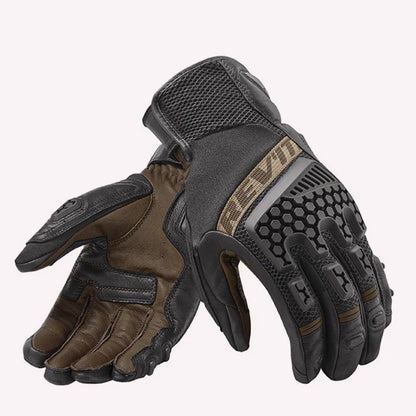 New REVIT Desert 3 PRO motorcycle riding gloves made of genuine leather, breathable, touch screen, and anti fall gloves