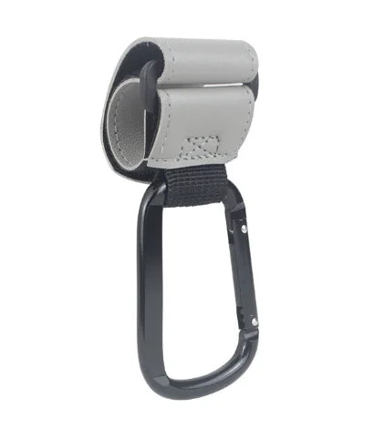 1/2pcs PU Leather Baby Bag Stroller Hook Pram Cart Organizer 360 Degree Rotatable Hook High-quality Crochet Stroller Accessories