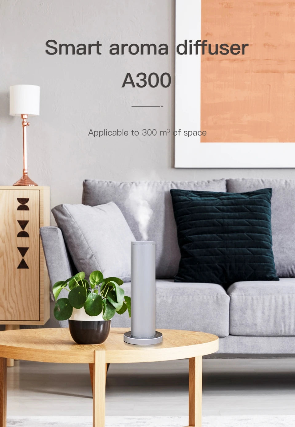 Smart Aroma Diffuser Hotel  Air Humidifier Essential Oil Diffuser APP Bluetooth Vertical Atomization Timing Fragrance Machine