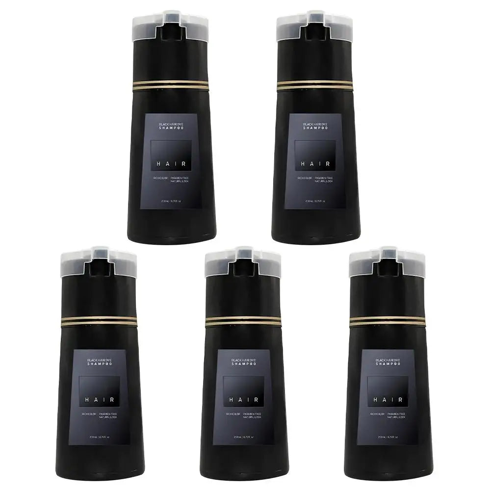 200ML Hair Coloring Shampoo Dye Shampoo For Covering Gray White Shampoo Black Brown Purple Hair Colouring Shampoo Hair Care