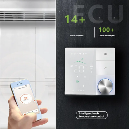 FAST-Tuya Smart Thermostats For Air Conditioner With WIFI Remote Control Smart Knob Thermostat LED Temperature Control Switch C