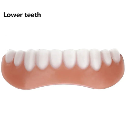 New False Teeth Silicone Upper & Lower Veneers Perfect Laugh Veneers Dentures Paste Fake Teeth Braces Comfortable Teeth