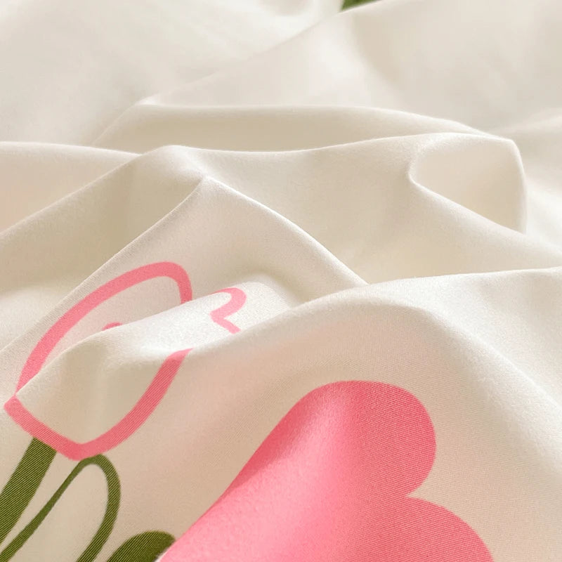 Bedding Set for Girl Boy Bedroom KIDS Modern Comforter Duvet Cover Flat Sheet Pillowcase  Home Textile Soft Bed Linen