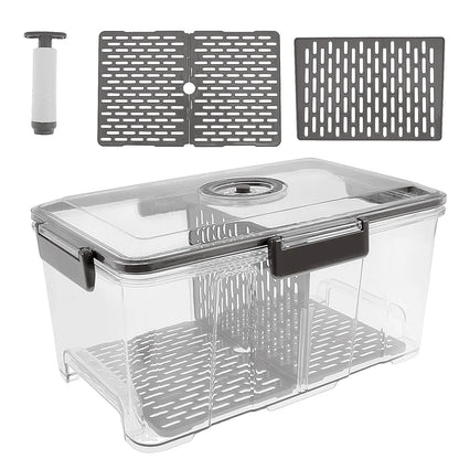 Bread Box Rectangular Airtight Bread Storage Container Bread Keeper Time Recording Bread Holder with Vacuum Pump for Kitchen New