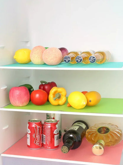 1/3/5PCS Refrigerator Shelf Mat Reusable Cabinet Drawer Shelf Anti Slip Protective Mat Washable Stain Resistant Mold Resistant