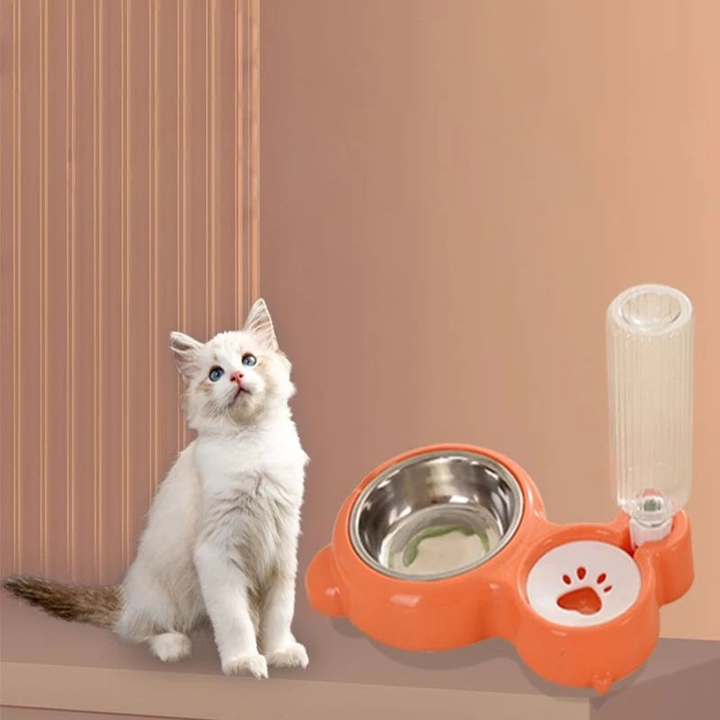 1pcs Blue Pet Dog Cat Bowl Fountain Automatic Food Water Feeder Container For Cats Dogs Drinking Pet Articles