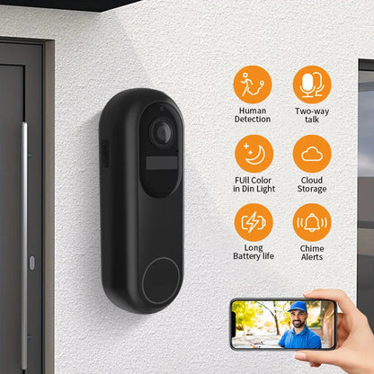 2025 Global Exclusive Smart Video Doorbell | Wireless WiFi Connection | HD Night Vision Monitoring | Home Security System