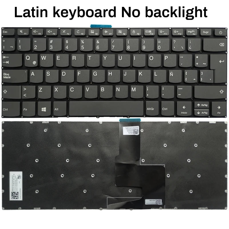 US/Spanish/Latin laptop keyboard For Lenovo ideapad 1-14IGL05 -14ADA05 -14AST-05 V14-ADA V14-ARE V14-IGL V14-IIL V14-IKB V14-IWL