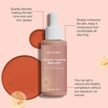 Herbal Sunless Tanning Essence Lasting Absorb Sunlight Natural Skin Sexy Protect Solarium Body Face Bronze Self Tanning Serums