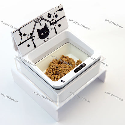 Smart Automatic Pet Feeder With RFID Sensor, Elevated Base, and 650ml Capacity for Wet & Dry Food