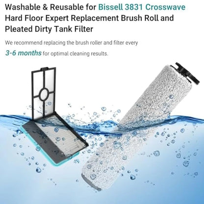Compatible For Bissell CrossWaves HF2 3845N 3831 Cost-Effective Vacuum Cleaner Replacements Roller Brush Filter Parts