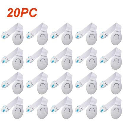 1/10pcs Child Safety Strap Locks No Drilling Cabinet Latches Adhesive Kids Proof for Cupboards Door Window Refrigerator