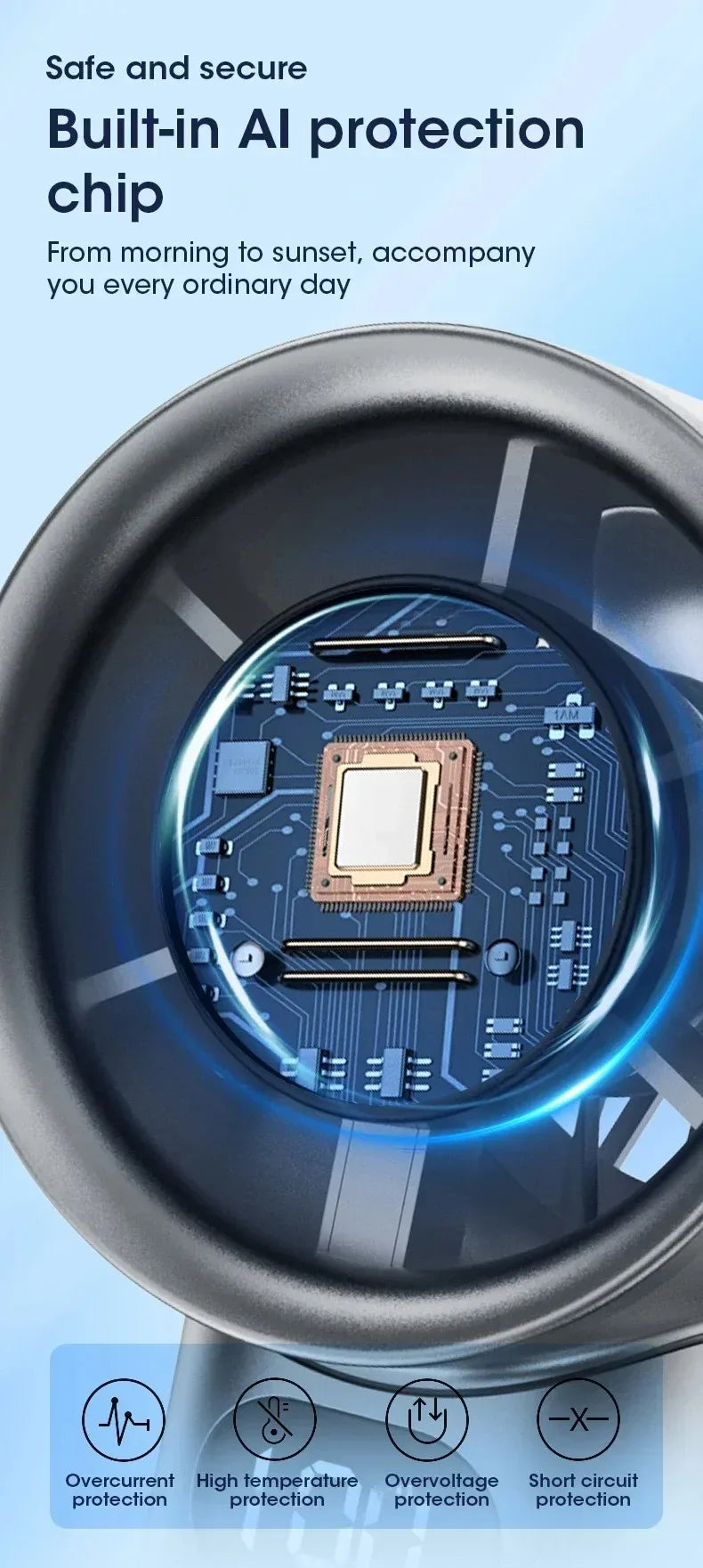 Mini Handheld Fan Mute Handheld Fan 4 Speeds Adjustment Air Calculating Fan With Power Display Portable Handheld Fan