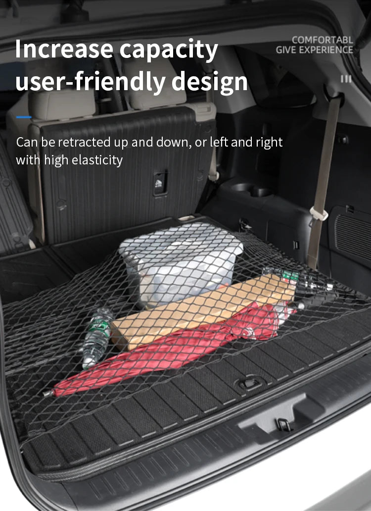 70x70 Auto for Audi A5 F5 2018 2019 2020 2021 2022 2023 2024 Accessories Car Boot Trunk Cargo Net Elastic Storage Organizer Part