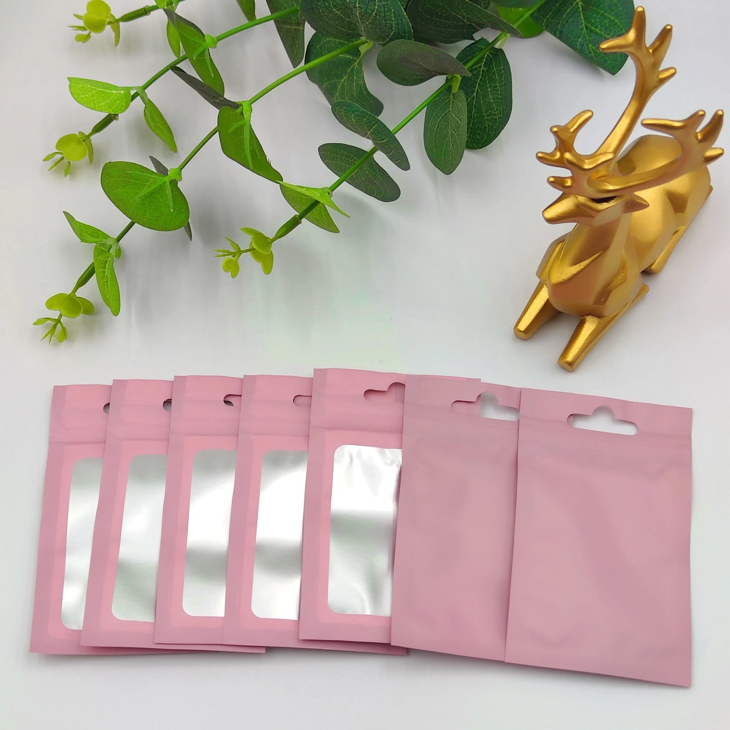 50Pcs Thicken Ziplock Bags Colorful Resealable Zipper Bags Pouch Jewelry Display Electronics Accessories Packaging Storage Bags