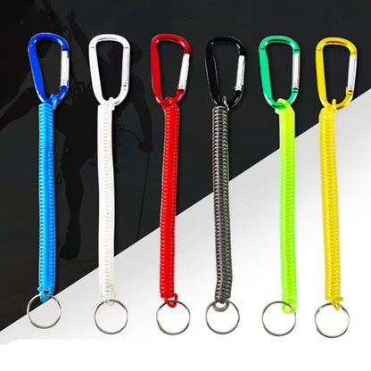 Gear Tool Outdoor Hiking Camping Anti-lost Phone Keychain Portable Fishing Lanyards Camping Carabiner Spring Elastic Rope