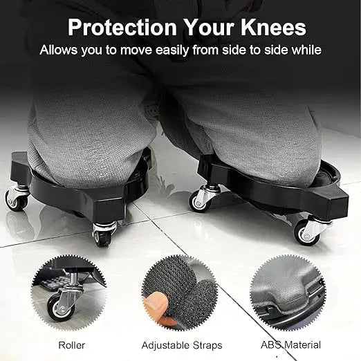 Multifunctional Pulley Knee Pads, Car Kneeling Pads, Universal Wheel Kneeling Pads, Work Knee Pads Knee Protection Device