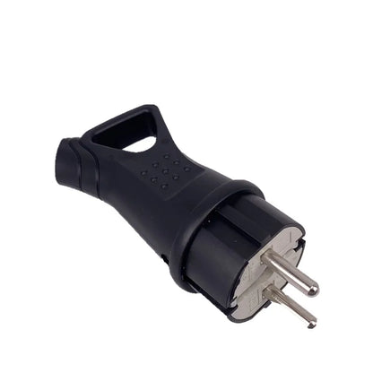 EU Rubber Waterproof Socket Plug Electrial Grounded European Connector With Cover IP54 For DIY Power Cable Cord 16A 250V