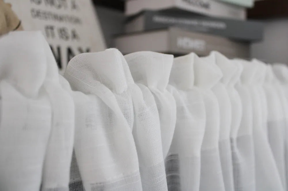 Japanese tassel half curtain partition door curtain kitchen short curtain coffee curtain pastoral decoration short curtain yarn