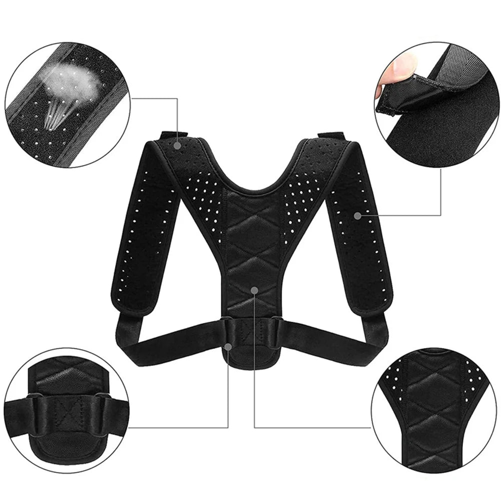 Posture Corrector For Women Men Adjustables Back Brace For Posture Support Breathable Effective Comfort Upper Back Straightener