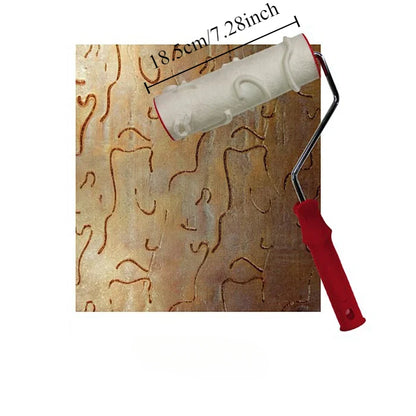 Paint Roller Painting Tool for Wall Rubber Protection Stamp Polyurethane Textured Paint Pottery Wheel Embossed Paint Roller