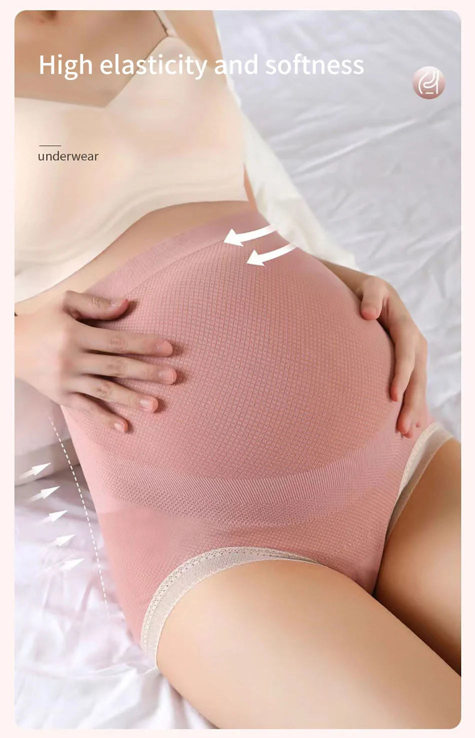 Pregnancy Panties with High Waisted Design and Belly Band Seamless and Comfortable Intimates for Expectant Mothers of All Sizes