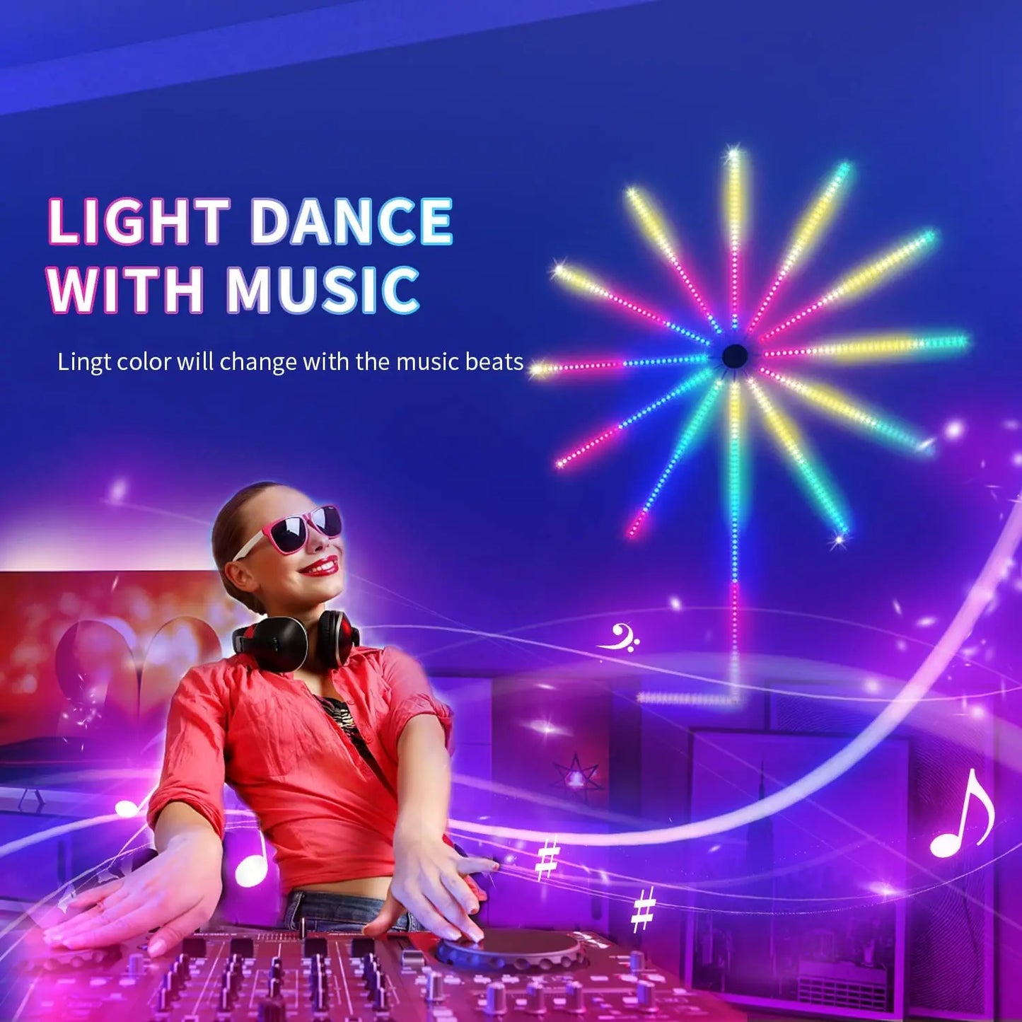 Smart LED Light Strip DIY Firework Remote Bluetooth Festoon Lamp For Christmas Bedroom Party Wedding Decor Holiday Fairy Lights