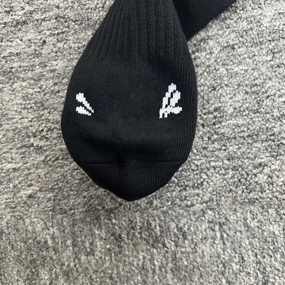 Sport Socks | Black Cotton with Heart Jacquard | Moisture-Wicking Stretch for Gym & Running | Athletic Performance