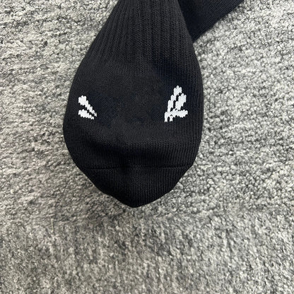 Sport Socks | Black Cotton with Heart Jacquard | Moisture-Wicking Stretch for Gym & Running | Athletic Performance