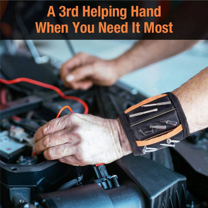 Magnetic Wristband with Strong Magnets Holds Screws Nails Drill Bit Organizer Storage Belt Tool Storage Wrist
