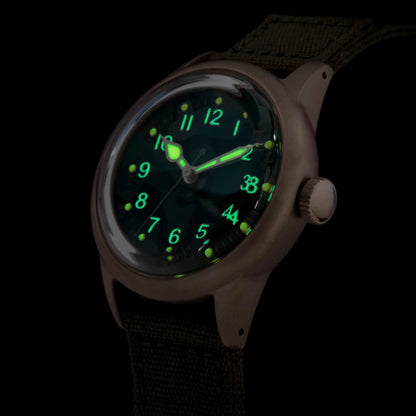 【SHY035】THORN Watch CuSn8 Tin Bronze Watch 36mm Diameter WWII Military Watch Retro Watch Trendy Men's Watch NH35 Movement